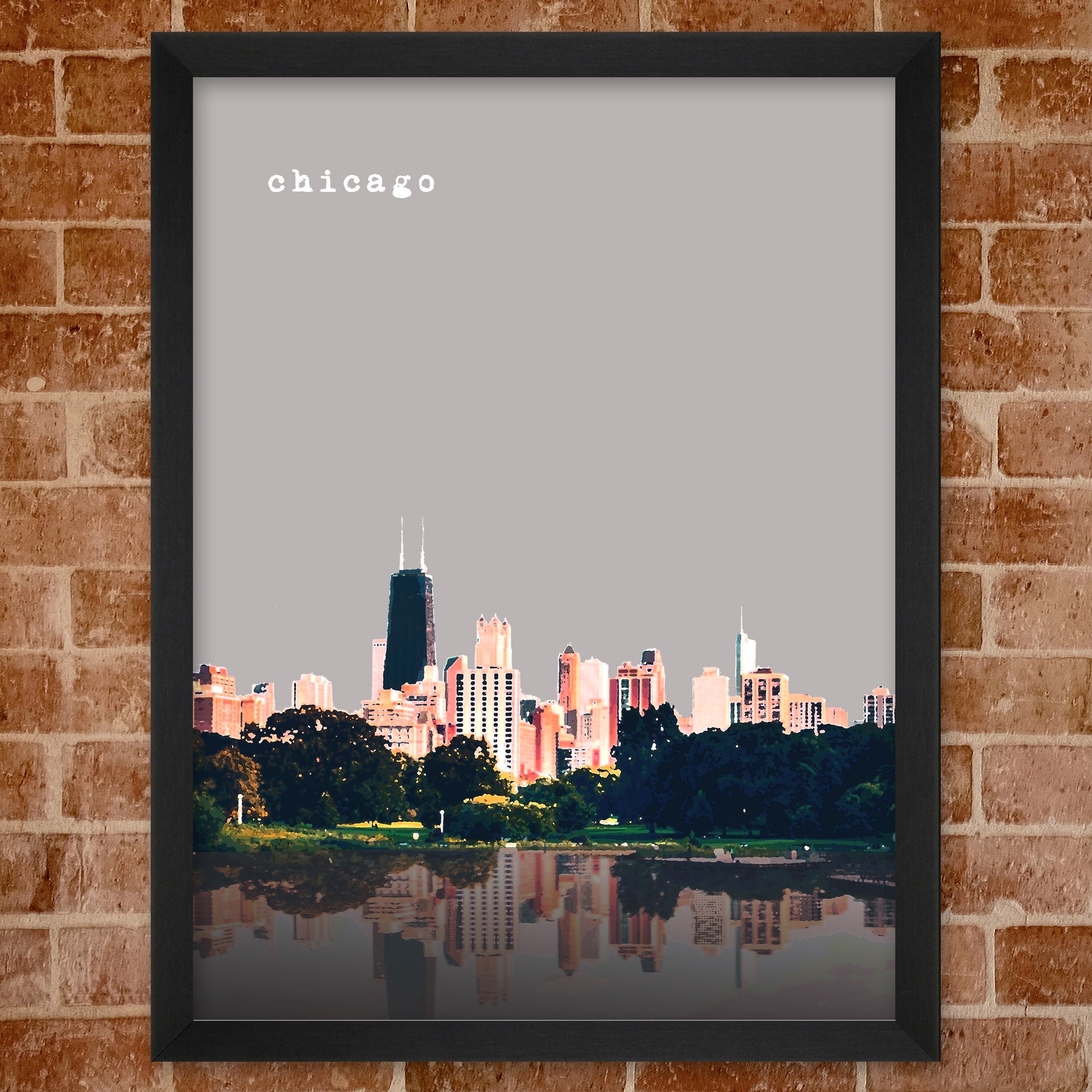 Chicago IL City Wall Art Minimalist Home Decor Prints Etsy