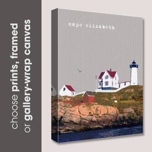 Cape Elizabeth ME | City Wall Art | Minimalist Home Decor | Prints, Framed Prints, Gallery Wrap Canvas, and Plaques