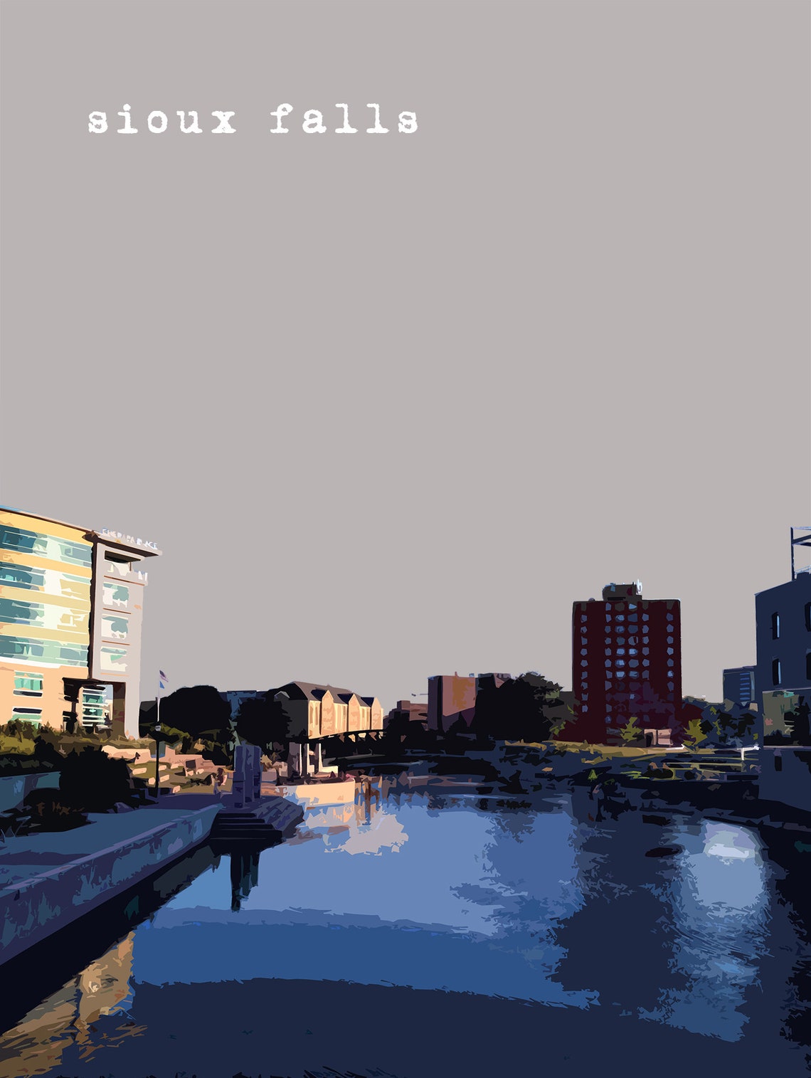 Sioux Falls SD City Wall Art Minimalist Home Decor Etsy