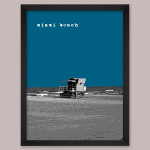 Miami Beach | City Wall Art | Minimalist Home Decor | Prints, Framed Prints, Gallery Wrap Canvas, and Plaques