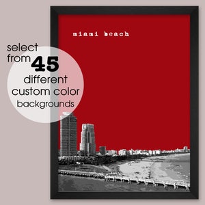 Miami Beach | City Wall Art | Minimalist Home Decor | Prints, Framed Prints, Gallery Wrap Canvas, and Plaques