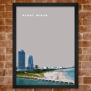 Miami Beach FL | City Wall Art | Minimalist Home Decor | Prints, Framed Prints, Gallery Wrap Canvas, and Plaques