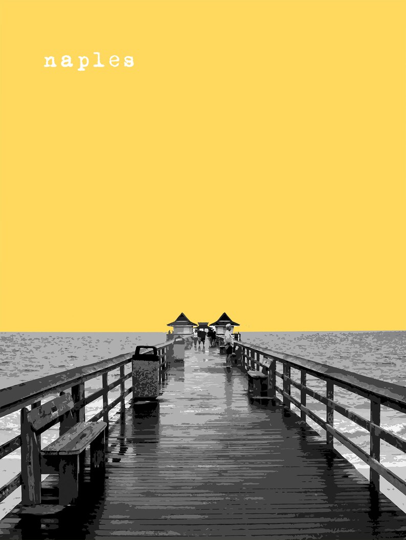 Naples FL City Wall Art Minimalist Home Decor Prints | Etsy