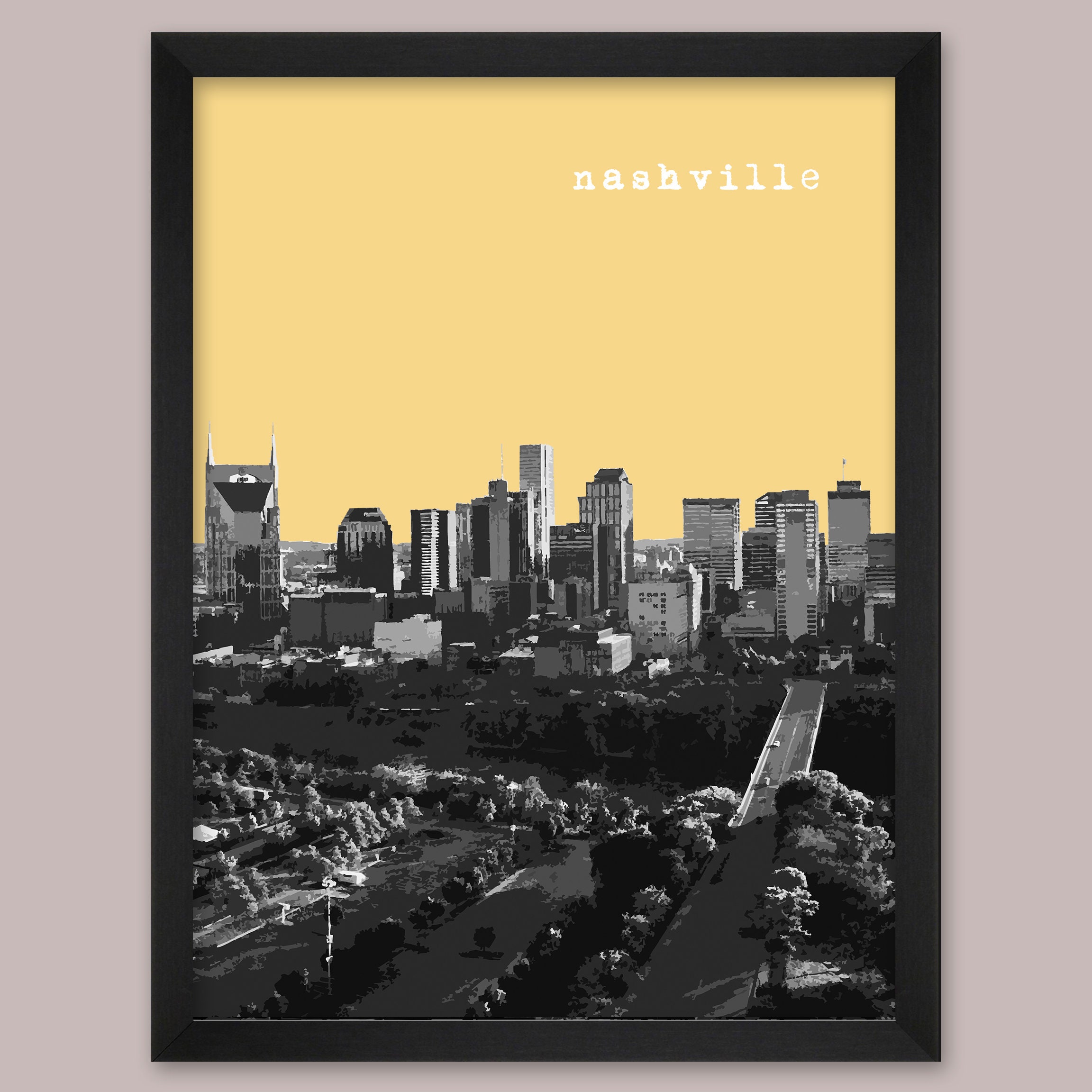 Nashville TN City Wall Art Minimalist Home Decor Prints Etsy