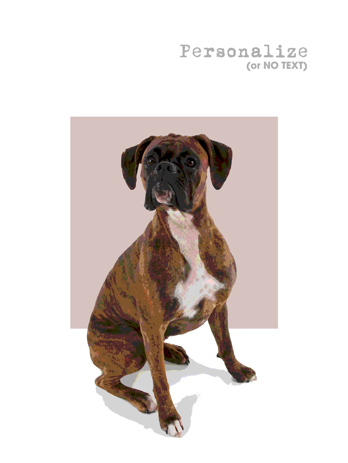 Brindle Boxer Dog Wall Art Minimalist Home Decor Prints Etsy