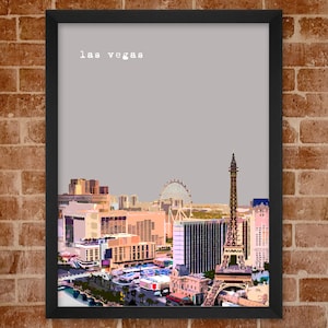 Las Vegas NV | City Wall Art | Minimalist Home Decor | Prints, Framed Prints, Gallery Wrap Canvas, and Plaques