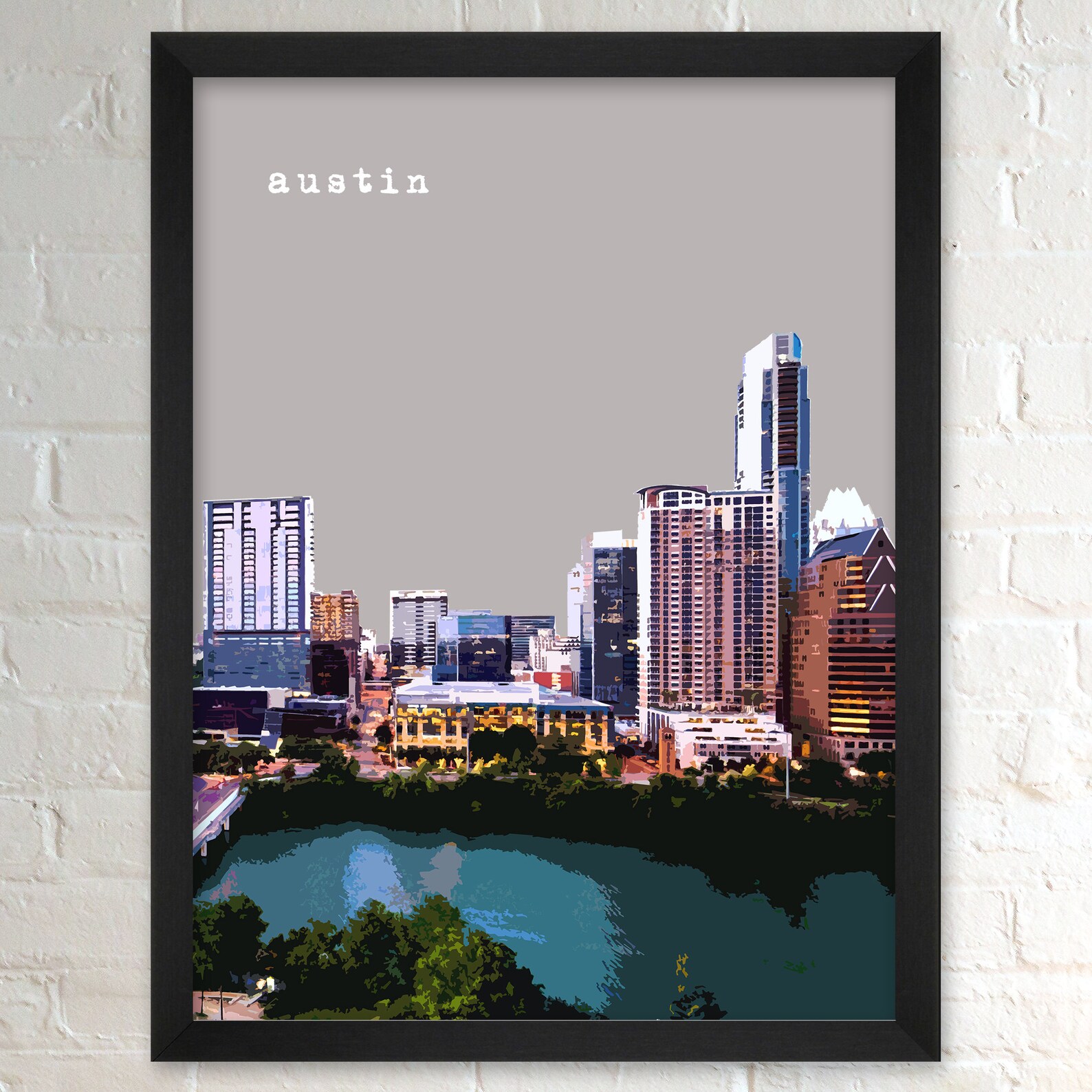 Austin TX City Wall Art Minimalist Home Decor Prints Etsy