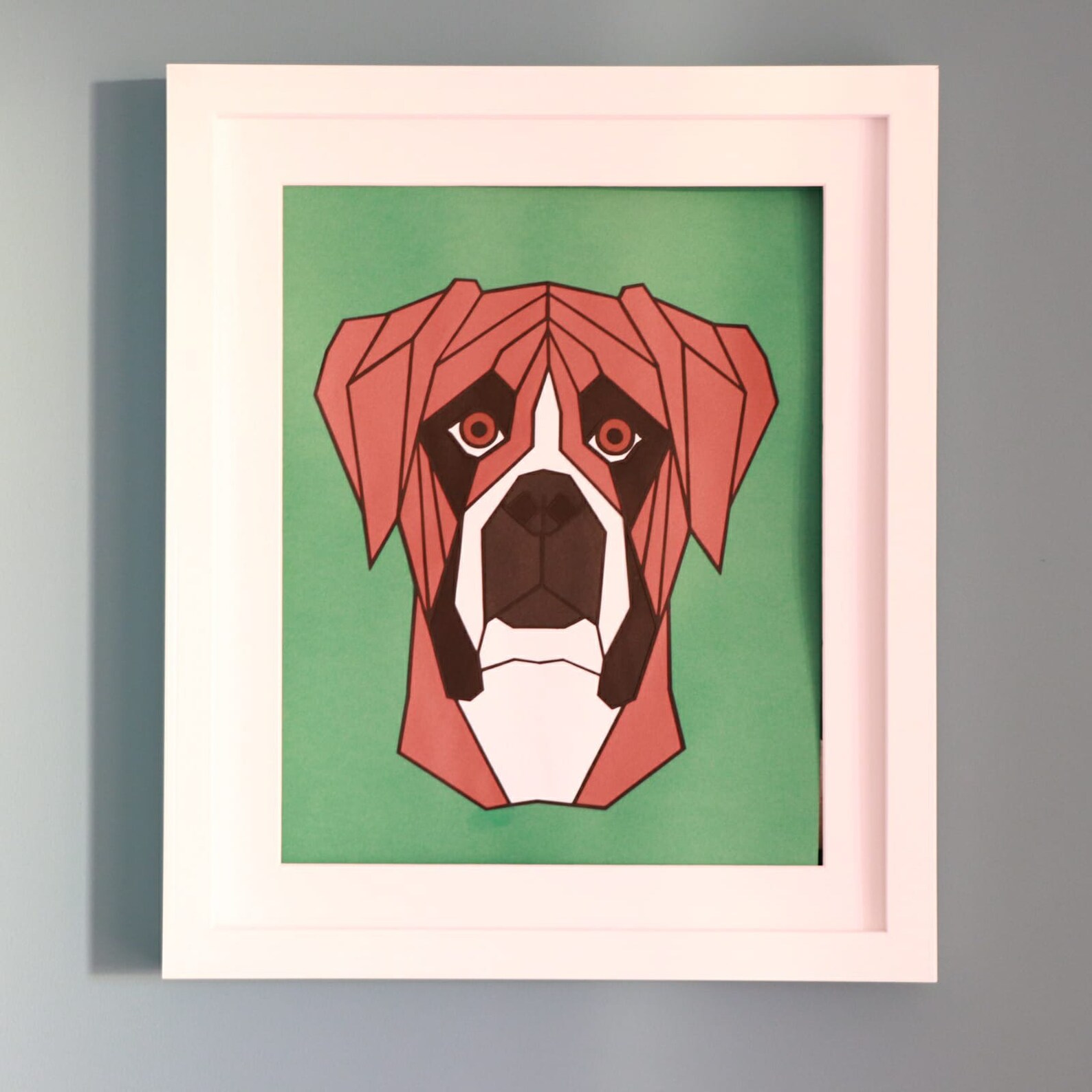 Custom Geometric Dog Breed HeadDog Breed Head ArtGeometric Etsy