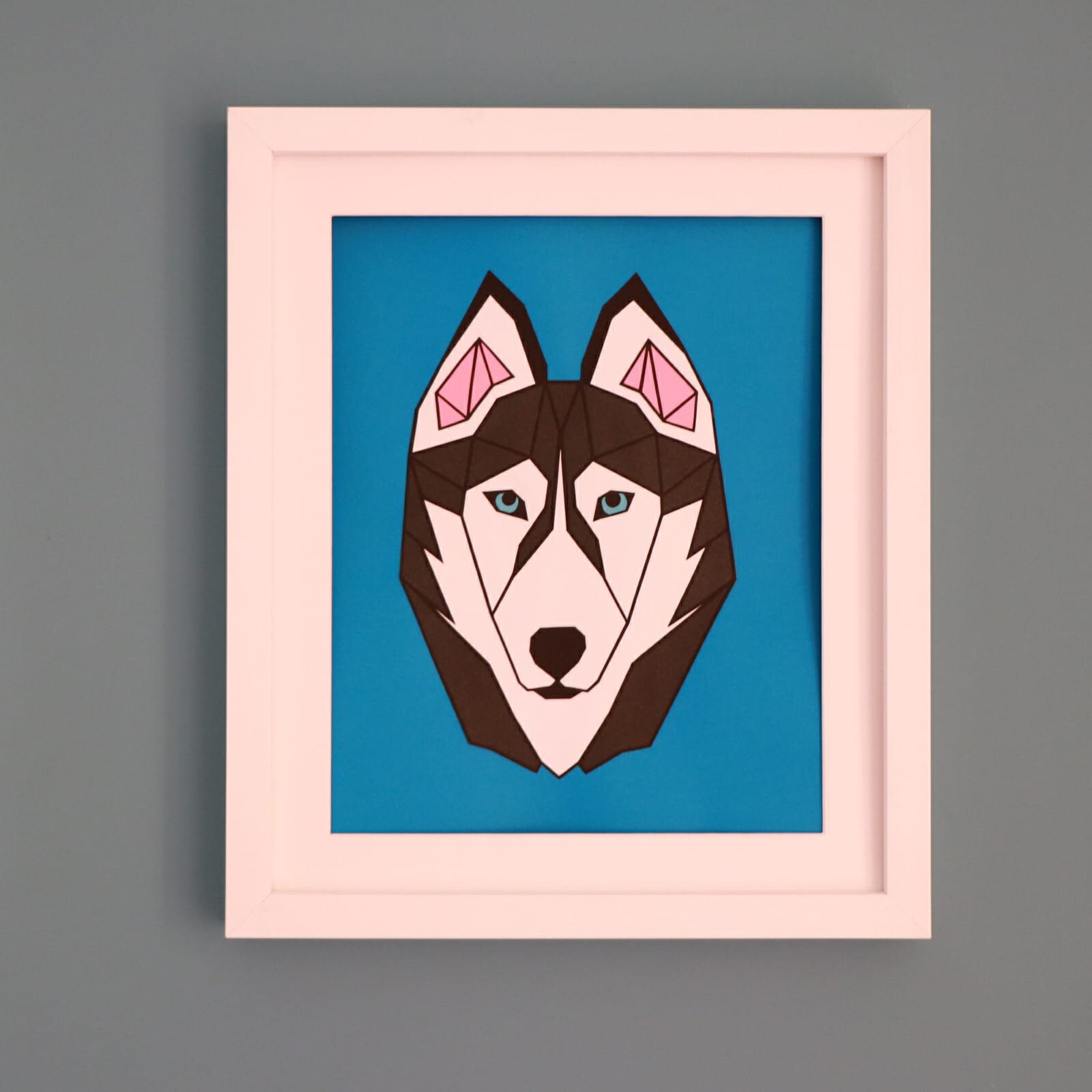 Custom Geometric Dog Breed Head PapercutOriginal Handmade Etsy