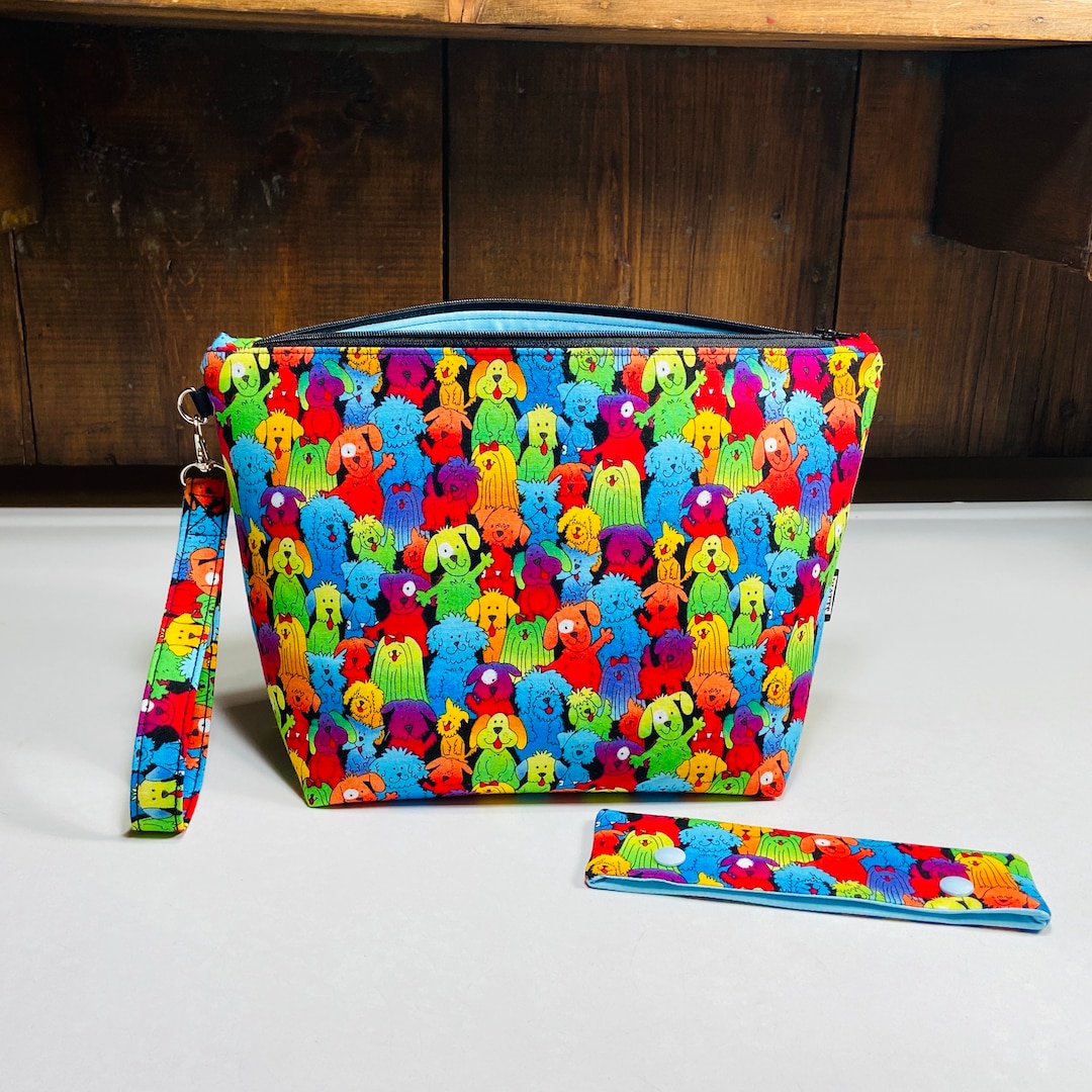 Tie Dye Dog Knitting Bag With Matching Strap and Etsy