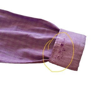 Vtg Robert Graham Houndstooth Flip Cuff Shirt Mens L/XL Cotton Purple image 12