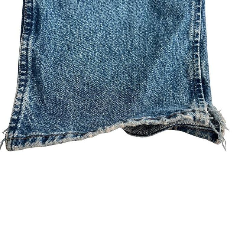 Vintage Wrangler Cowboy Cut PRCA Distressed Jeans Mens 40x30 Dark Stone Wash image 11
