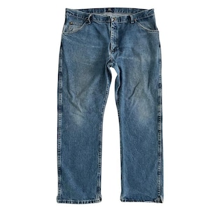 Vintage Wrangler Cowboy Cut PRCA Distressed Jeans Mens 40x30 Dark Stone Wash image 3