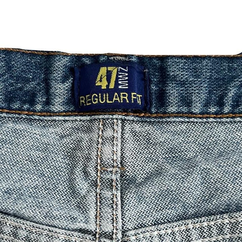 Vintage Wrangler Cowboy Cut PRCA Distressed Jeans Mens 40x30 Dark Stone Wash image 4