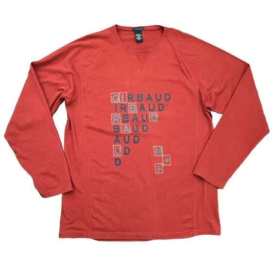 ★Marithe + Francois Girbaud★ LETTERING LOGO LONG SLEEVE li Vintage Marithe Francois Girbaud Retro Logo Spell Out Long