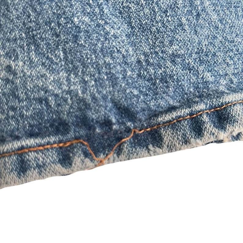 Vintage Wrangler Cowboy Cut PRCA Distressed Jeans Mens 40x30 Dark Stone Wash image 9