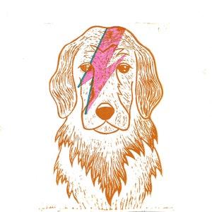 Golden Years - Linocut