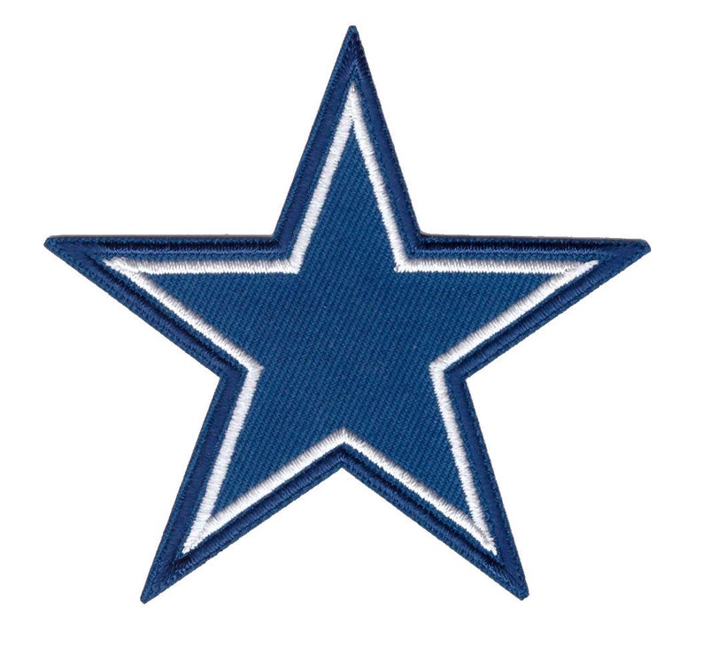 3 BLUE STAR Dallas Texas Cowboys Star DIY Embroidered Patch Etsy