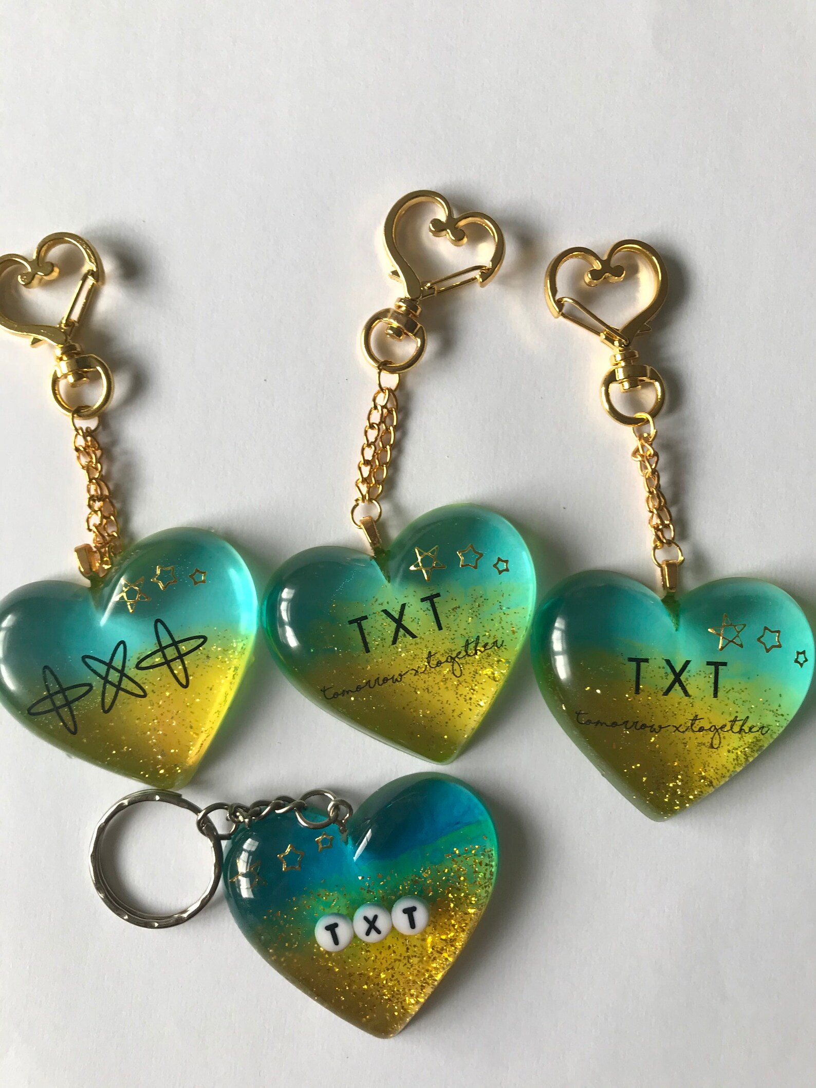 TXT Kpop Inspired Resin Keychain Tomorrow X Together Keyring Etsy