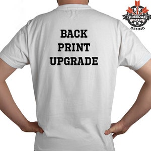 Custom Back Print Upgrade: Add Text to Any Shirt