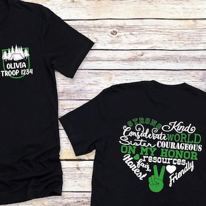 Courage Kind Camping T-Shirt: Personalized Troop Tee