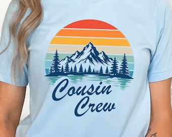 Retro Cousin Crew Shirt, Matching Cousin Crew T-shirt, Kids Summer Camp Shirt, Camper, Vintage Cousin Tee