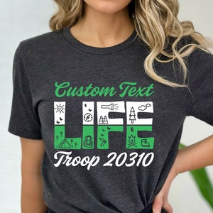 Camp Life Troop Number T-shirt, Camping Shirt, Family Camping Tee, Troop Shirt, Girls Camping Group Tee, Girls Shirt, Camps Group Tee