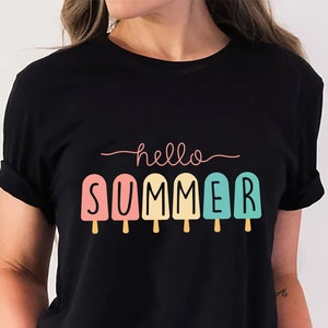 Hello Summer Ice Cream T-shirt, Beach Shirt, Ice Cream Shirt, Last Day Of School Shirt, Teacher Shirt, Teacher Off Duty Gift Shirt