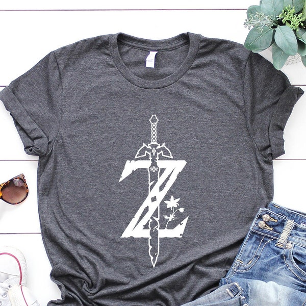 Zelda Breath Of The Wild T-shirt, Hylian Crest Shirt, Zelda shirt, Zelda gift, Triforce Tshirt, Zelda Gift, Game Gifts, Game T-Shirt
