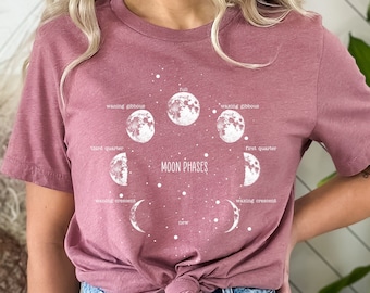 Moon Phases T-Shirt: Celestial Astronomy Space Shirt