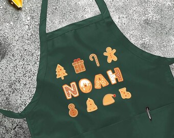 Custom Christmas Cookie Apron: Personalized Baking Apron