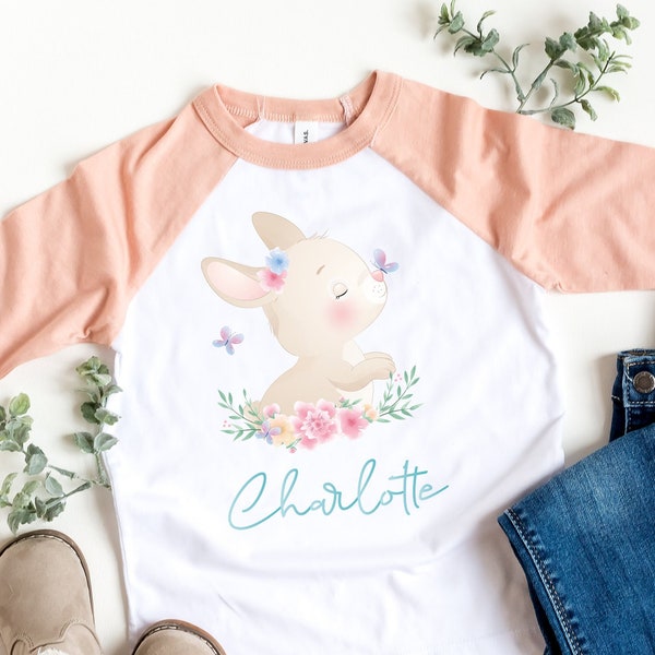 Easter Toddler Girl T-shirts, Easter Youth Girl Raglan, Kids Easter Shirts, Cute Easter Tee, Easter Day Shirt, Cute Easter Toddler Shirts
