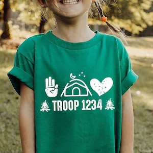 Camp Troop T-Shirt: Family Camping Tee, Girls Troop Shirt