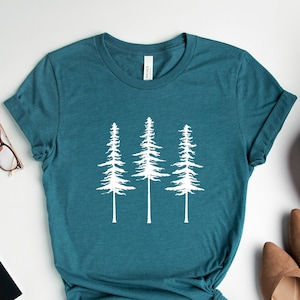 Pine Tree Graphic T-Shirt: Outdoors Adventure Shirt