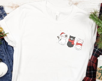 Meowy Catmas Shirt: Pocket Kitten Christmas Tee