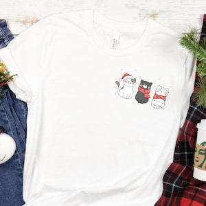 Meowy Catmas Shirt, Merry Christmas Kitty, Pocket Size Catmas Kitten, Cat Funny Shirt, Kitty Gift Tee, Animal Lover Tee, Meowy Catmas Shirt