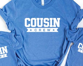 Front Back Cousin Crew Shirts, Cousin Shirts for Kids, Matching Cousin Shirts, Family Cousin Gift, Adult Cousin Shirts