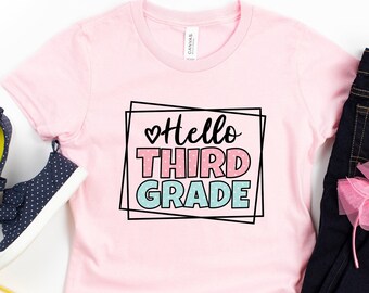 Hallo T-shirt voor groep 3: Back to School-shirt