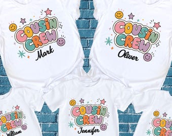 Personalized Groovy Cousin Crew Kids Shirt Custom Matching Cousins Shirts Cousin Trip Tee Cousin Crew Toddler Shirts Cousin Tshirts for Kids