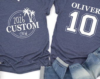 Front Back Personalized Family Vacation Shirts: Custom Beach Trip Tees, Family Cruise Shirt