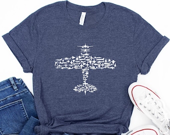 Airplane T-Shirt: Military Veteran Gift