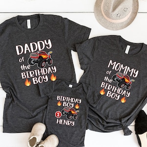 Monster Truck Birthday Boy Shirt, Monster Truck Birthday Party, Custom Birthday Boy Shirt, School Monster Truck Shirt, Personalized Family T
