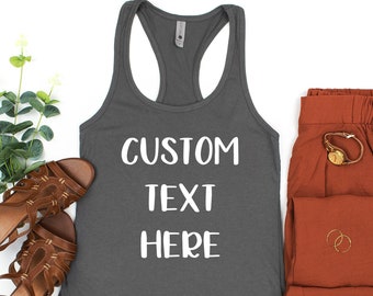 Custom Text Tank Top: Personalized Family Trip Matching Tee
