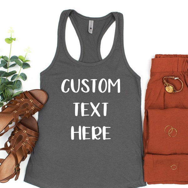 Custom Text Here Tank Top, Personalized Writing Saying Tank Top, Custom Design Tee, Personalized Trip Sleeping Family, Matching Family Tank
