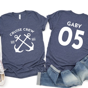 Custom Cruise Crew T-shirt, Summer Vacation Shirt, Family Cruise Shirt, Cruising Squad, Vacay Tee, Beach Shirt, Nautical Matching Shirt