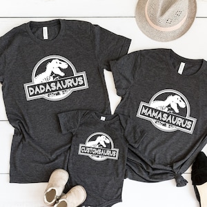 Matching Family Saurus T-Shirts: Custom Birthday Dinosaur Shirts