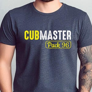 Cubmaster Custom Pack Number T-Shirt: Family Camping Group Tee