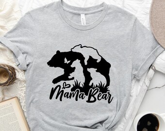 Mama Bear T-shirt For Mom, New Mom Gift, Gift For Mom, Baby Shower Gift, Mom Tee With Sayings, Cute Mom Shirts, Expecting Mom Gift
