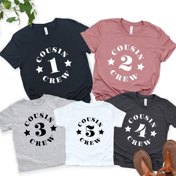 Cousin Crew Matching T-Shirt: Family Party Shirts