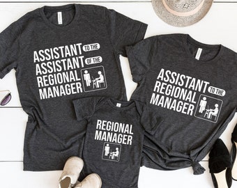 Matching 'The Office' Family Shirt Set: Regional Manager & Assistant Onesie®